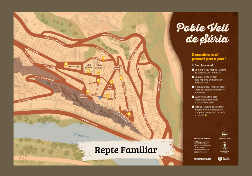Un mapa per a descobrir el Poble Vell d'una manera més didàctica.